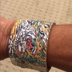 Ed hardy leather cuff